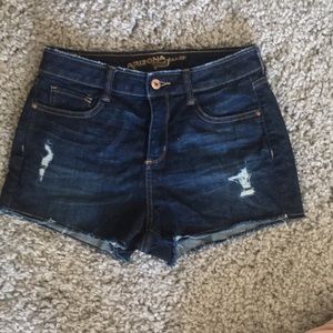 Blue jean shorts